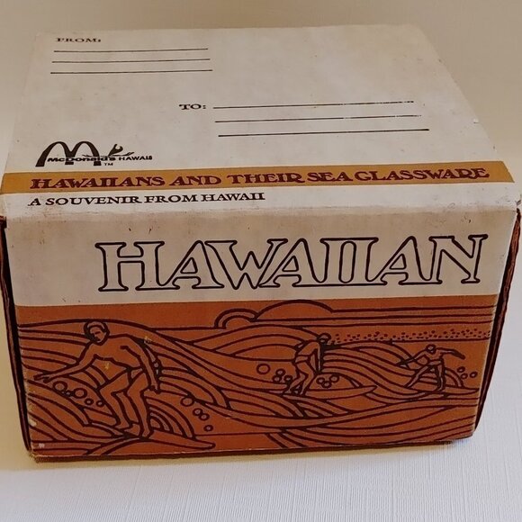 VINTAGE McDonald's Hawaii Sea Glasses Comes with 3 Smokey Glasses McDonald's Haw - Picture 11 of 11